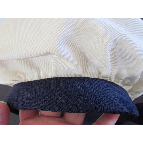 Vintage 1950s Sally Victor Boutique White Navy Sailor Tam Beret Hat main image 8